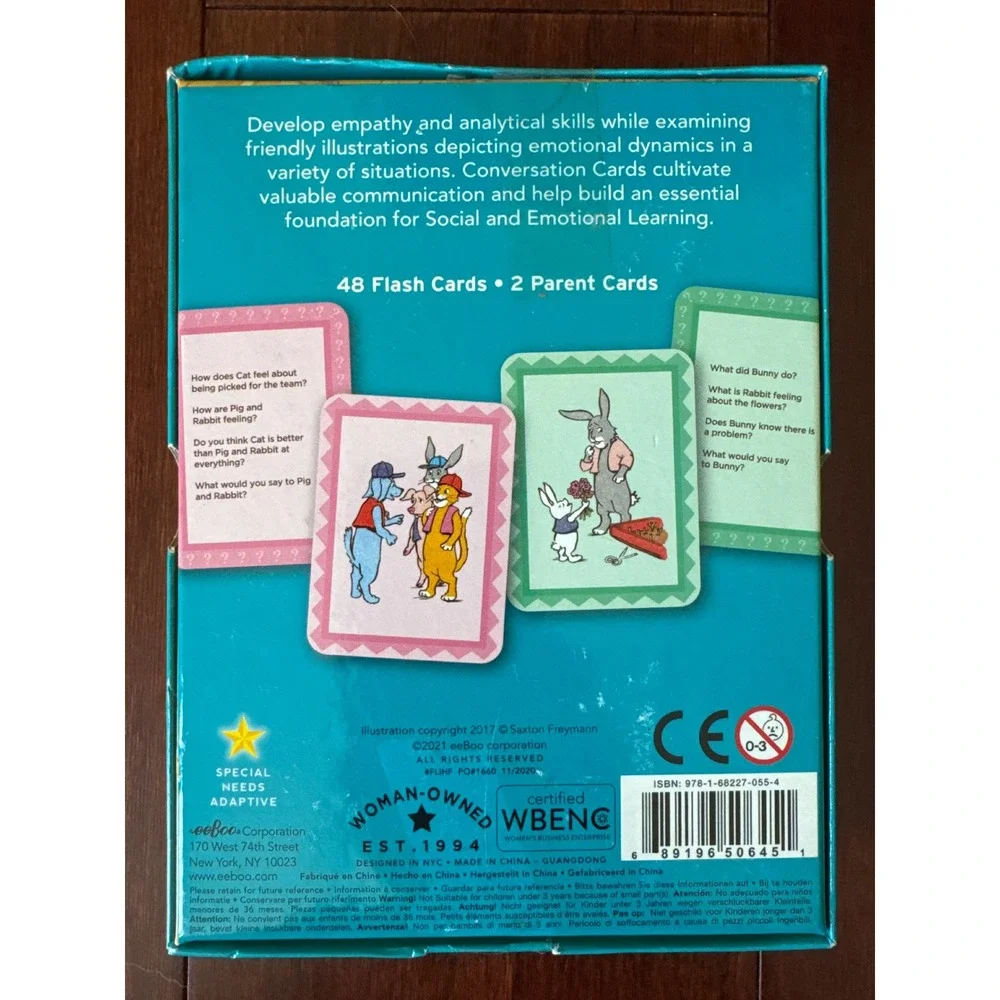 eeBoo I Heard Your Feelings Conversation Cards Social Emotional Flashcards